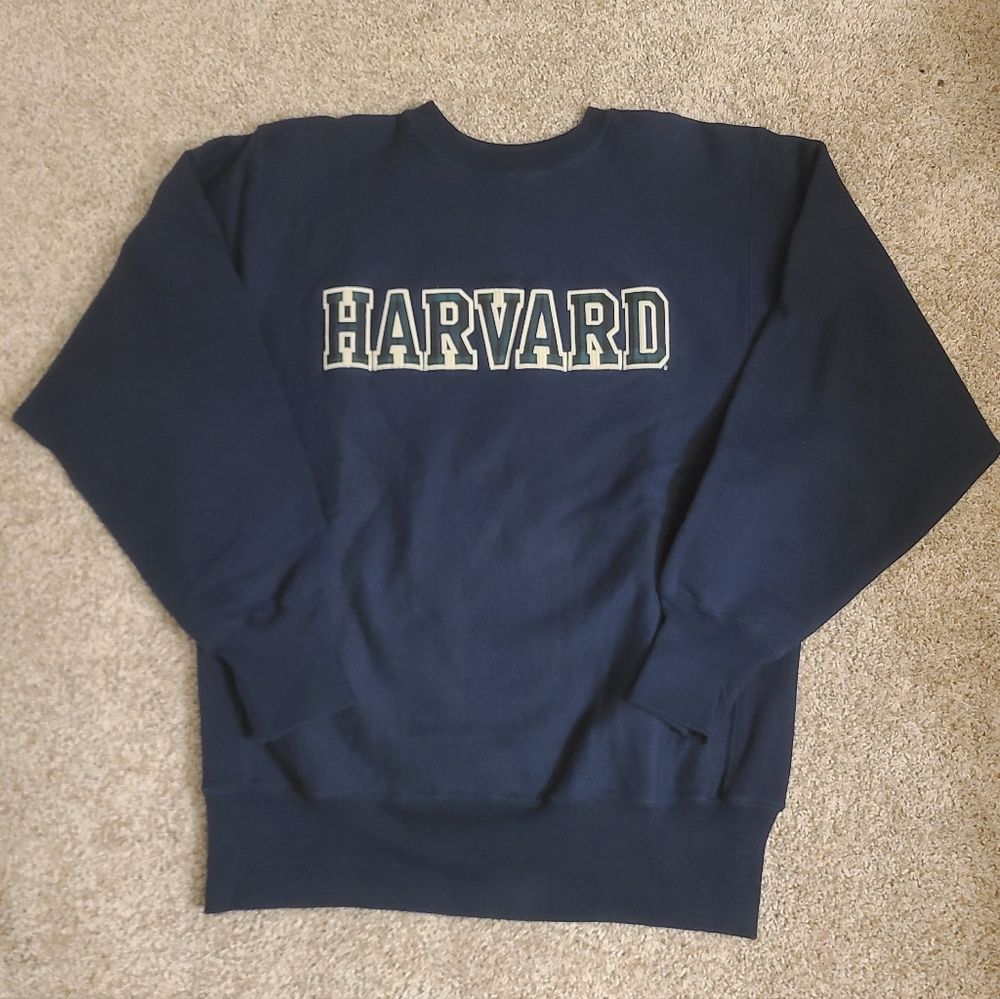 Vintage Harvard Collegiate Champion Reverse Weave Crewneck Fleece Sweatshirt